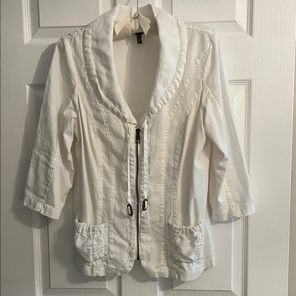 XCVI 3/4 sleeve white jacket